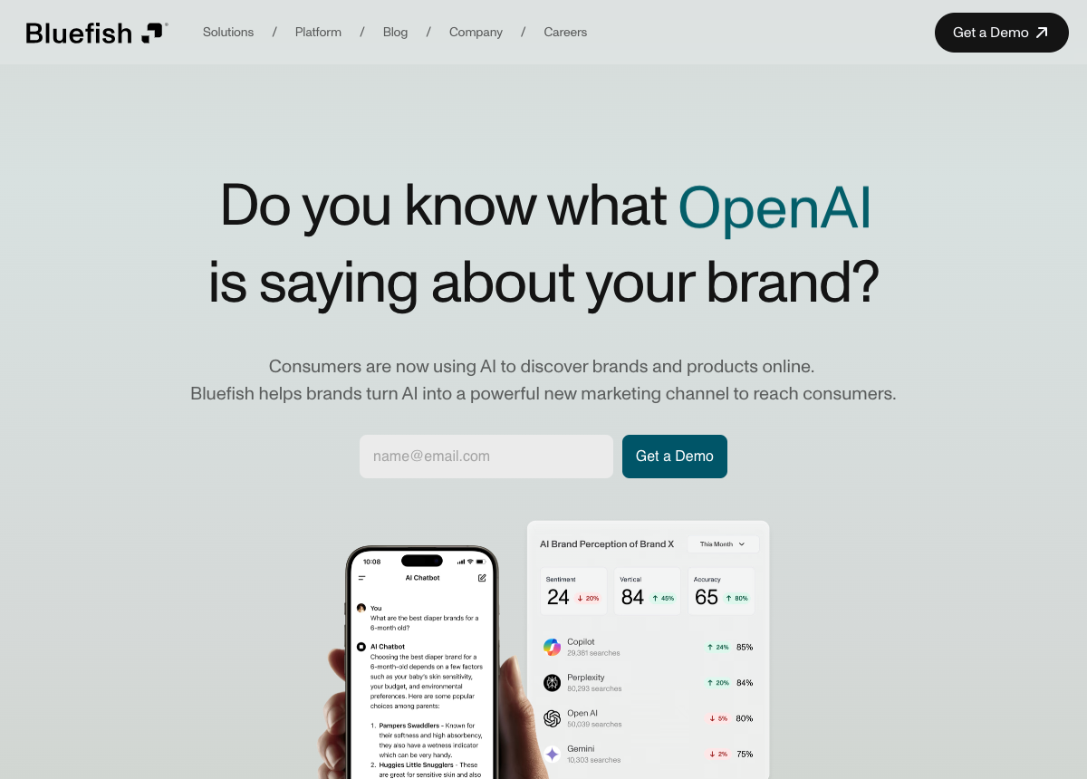Bluefish AI Dashboard Screenshot